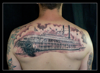 Natchez steamboat tattoo