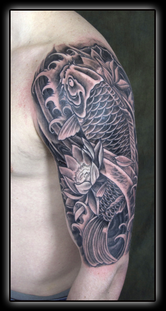  style tattoo koi koi tattoo lotus upper arm waterNo comments